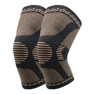 Paire de genouillères de compression en cuivre pour le sport et le soutien articulaire