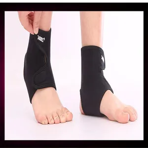 Compression ankle brace detail showing snug fit on feet during sports activities.