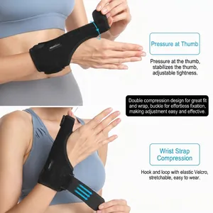 Orthèse de soutien pouce et poignet réglable avec sangles de compression sport