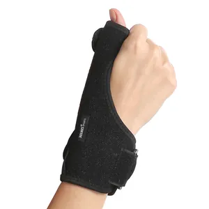 Attelle de pouce et support de poignet noir réglable pour la récupération des entorses sportives