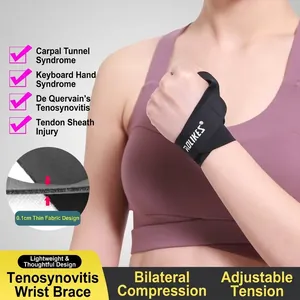 AOLIKES Ultradunne Duim Polssteun Compressie Polsband Voor Verlichting Van Peesschedeontsteking Typen Badminton Volleybal Sportsteun Volwassenen