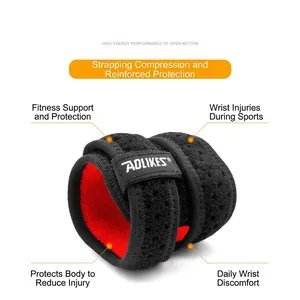 Adjustable breathable compression wristband for fitness and professional sports protection.