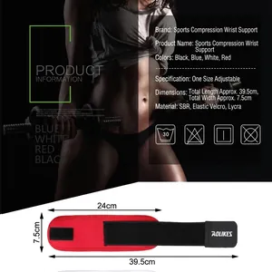 Verstelbare compressie polswrap voor fitness en gewichtheffen