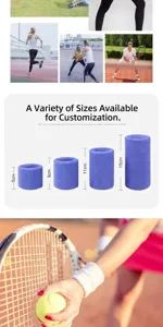 Breathable blue towel wristband sports sweatband for tennis basketball and gym workout