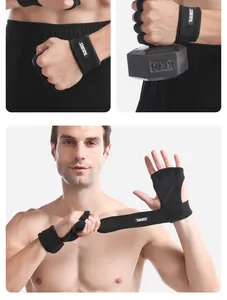 Detailed view of non-slip sports hand protector for weightlifting and gym training