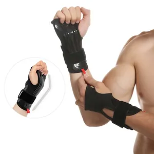 AOLIKES Professional Sports Wrist Guards With Built-in Steel Plate Support Adjustable Compression Hand Palm Protector For Skiing Skating Outdoor Protection