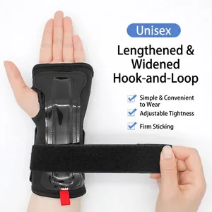 Adjustable wrist brace with steel plate support for sports, skiing, and injury recovery