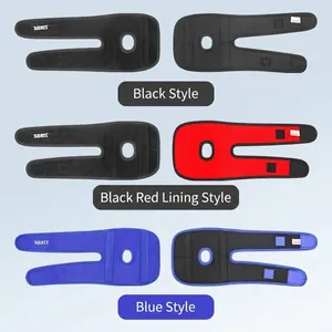 Professional adjustable sports elbow support with spring stabilizer shown in three different colors
