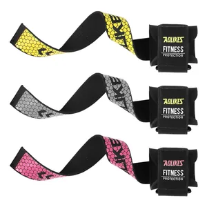 Cinghie di sollevamento AOLIKES antiscivolo in silicone giallo, grigio e rosa