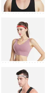 Professional sports sweat-wicking headbands shown on both male and female models