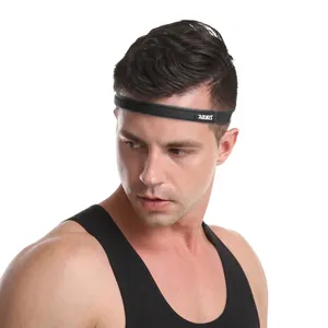 Anti-slip silicone sports sweatband for professional running and gym fitness training