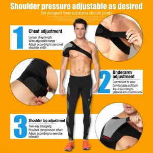 Professional adjustable sports shoulder support brace for recovery and protection