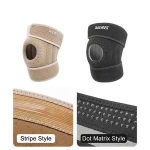 Professionele sportkniebeschermers met lineaire en dot-matrix antislip siliconen