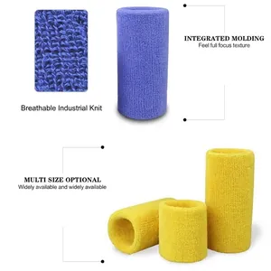 High-quality sport sweat-absorbent towel wristband with breathable cylindrical knit texture