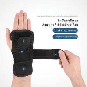 Breathable wrist support brace with adjustable straps for sprain and fracture recovery