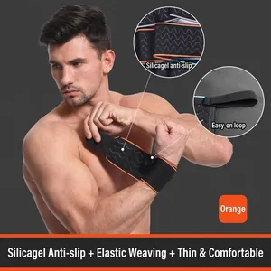 Professional unisex elastic sports wrist wrap with anti-slip silicone for gym fitness