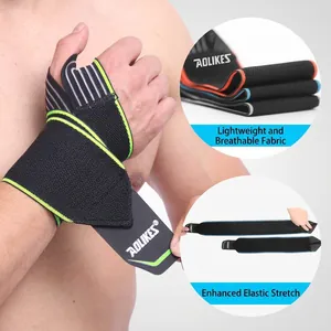 Muñequera de compresión transpirable para levantamiento de pesas y fitness sport