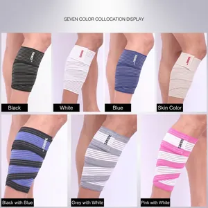 7-color elastic compression calf bandages for basketball, running, and fitness
