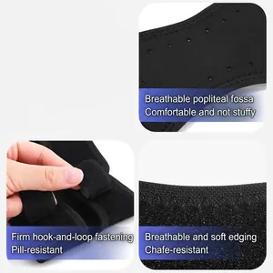 Professional black compression patella strap for knee support during running and basketball