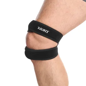 Adjustable patellar tendon strap for knee pain relief during running and basketball