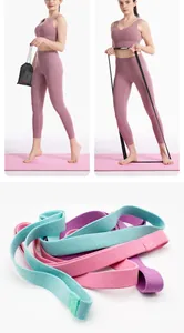Set de bandas de resistencia de tela para estiramientos de yoga y fitness con bolsa