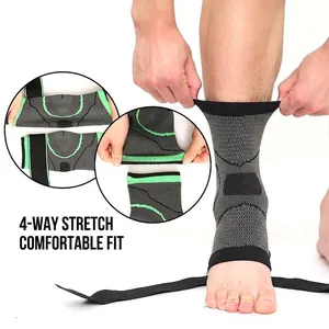 Cavigliera sportiva traspirante con fascia di compressione regolabile per la corsa
