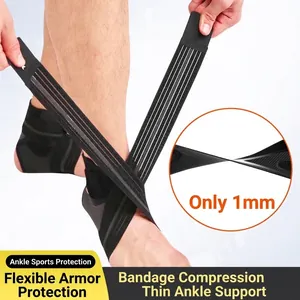 Tobillera Transpirable Ultrafina Manga de Soporte de Compresión Para Baloncesto Ciclismo Deportes Envoltura de Tobillo Protección Calcetines Para Hombres Mujeres
