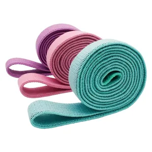 Juego de bandas de resistencia de yoga de 2 m en colores púrpura rosa y menta