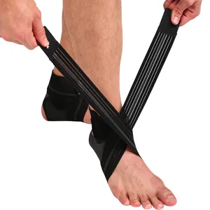 Vendaje de soporte de tobillo con compresión transpirable para protección deportiva