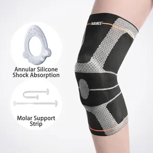 Genouillère de compression avec coussinet silicone et stabilisateurs latéraux