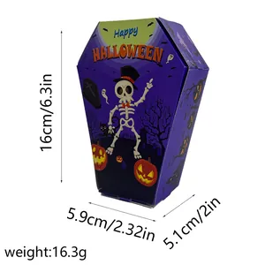 Halloween-Geschenkbox in Sargform mit Maßen von 16 cm Höhe und 16,3 g Gewicht
