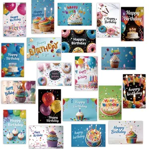 Alles Gute Zum Geburtstag Grußkarten Set Mit Umschlägen Verschiedene Designs Für Geburtstagsfeier Blanko Grußkarte Papier
