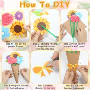 Guía DIY detallada paso a paso para armar un kit de tarjeta de ramo de girasoles hecha a mano