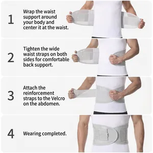 Step-by-step guide on how to wear a breathable lumbar support belt for back relief