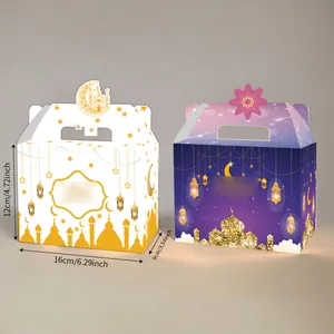 Scatola regalo per caramelle luna e stelle per cioccolato e biscotti di Eid