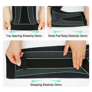 High elasticity compression leg sleeve for sports showing stretchability and support
