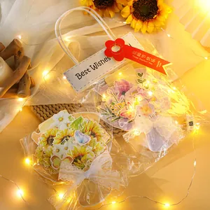 Kit fai da te per biglietto d'auguri a mazzo di fiori fatto a mano per docenti