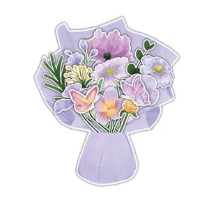 Kit biglietto di auguri mazzo di fiori DIY festa degli insegnanti acquerello