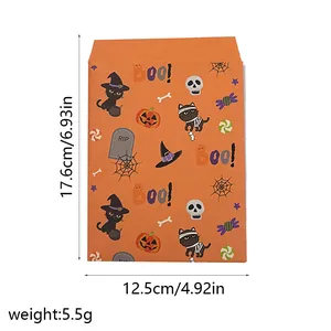 Detailansicht der Halloween-Geschenktüte mit Maßen 17,6 cm x 12,5 cm und 5,5 g Gewicht