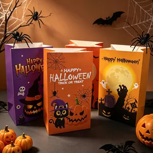 Χάρτινες Τσάντες Δώρου Halloween Καρτούν Κολοκύθα Φάντασμα Μάγισσα Trick Or Treat Τσάντες Πάρτι για Παιδιά