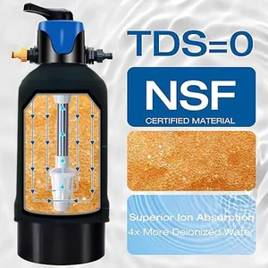 Detailed cross-section of a portable DI filter system for car washing with TDS 0 output