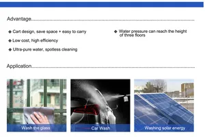 Applications of portable RO deionized water filtration system for car and window cleaning