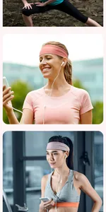 Wide sports sweatband for women, ideal for outdoor running, cycling, and yoga sessions