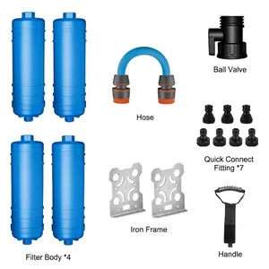 Full accessory kit for portable DI water filtration and solar panel cleaning system