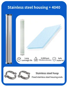 4040 Edelstahl-Filtergehäuse und Membranpatrone für Hochfluss-Filtrationssysteme
