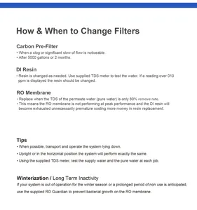 Detailed maintenance guide for portable 3-stage reverse osmosis water filter system