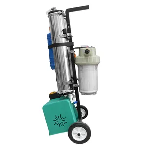 Portable deionized water filtration system for car and solar panel cleaning