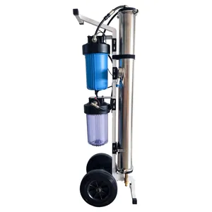 Professional Portable Stainless Steel 3-Stage Reverse Osmosis DI Pure Water Filtration System For Window Car Wash Solar Cleaning