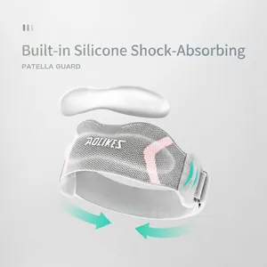 Professional sports patella strap with silicone pad for running and knee support