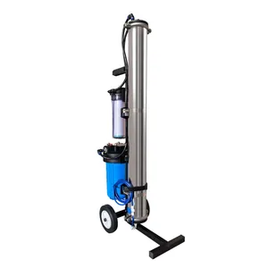 Portable stainless steel RO deionized water filtration system for window and car cleaning tasks